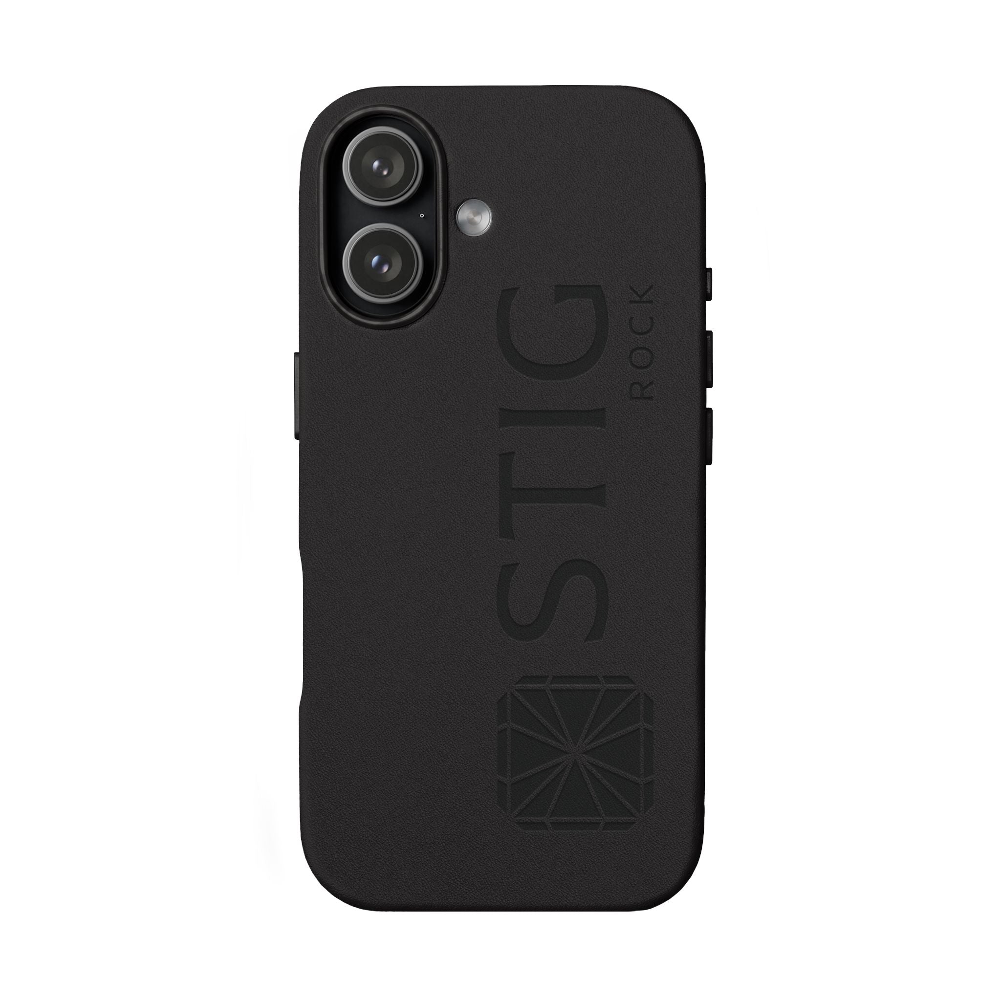 Engraved PU Leather Phone Case — 'STIG' Logo Protective Cover