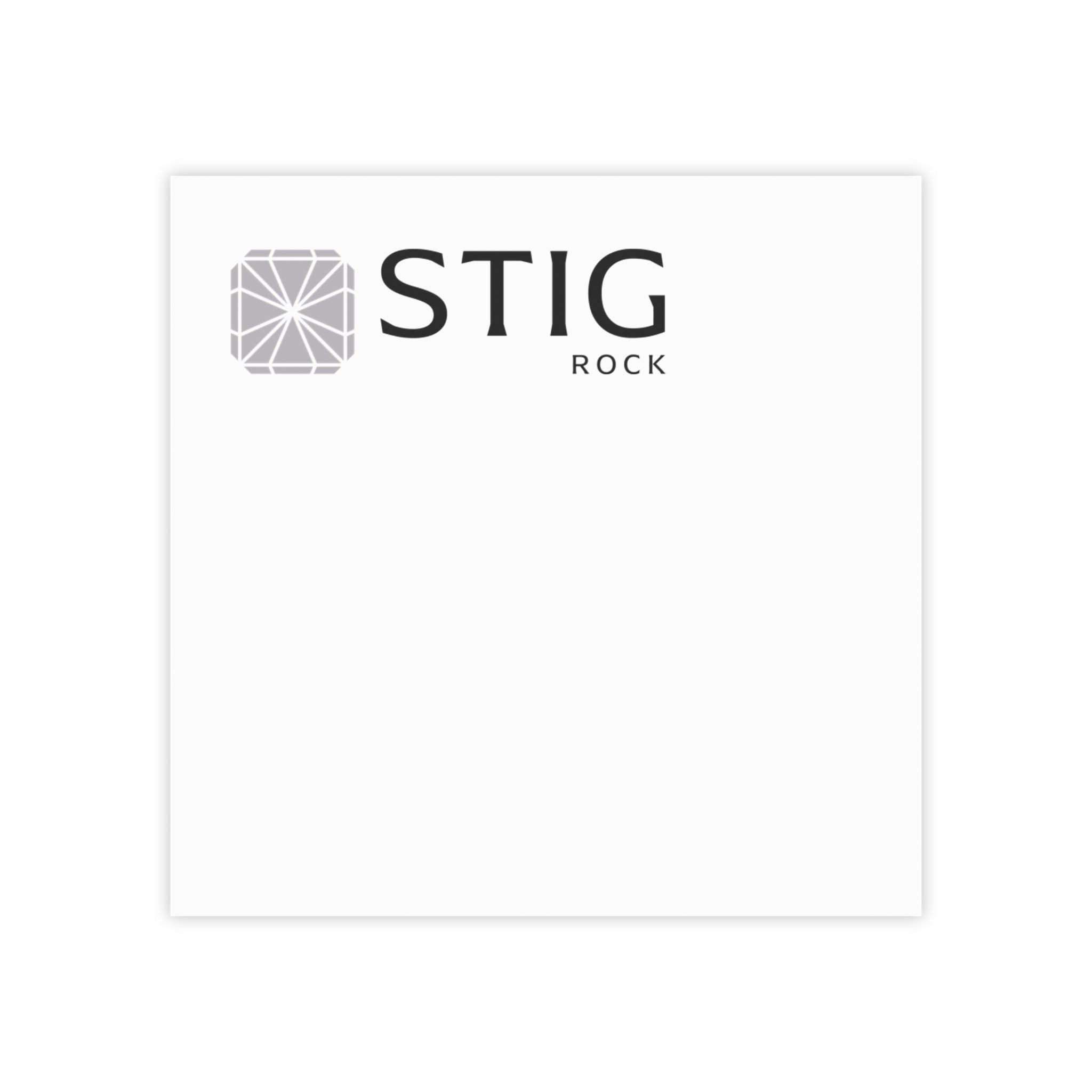 STIG Rock Branded Post-it Note Pads — Logo Sticky Notes for Office & Events