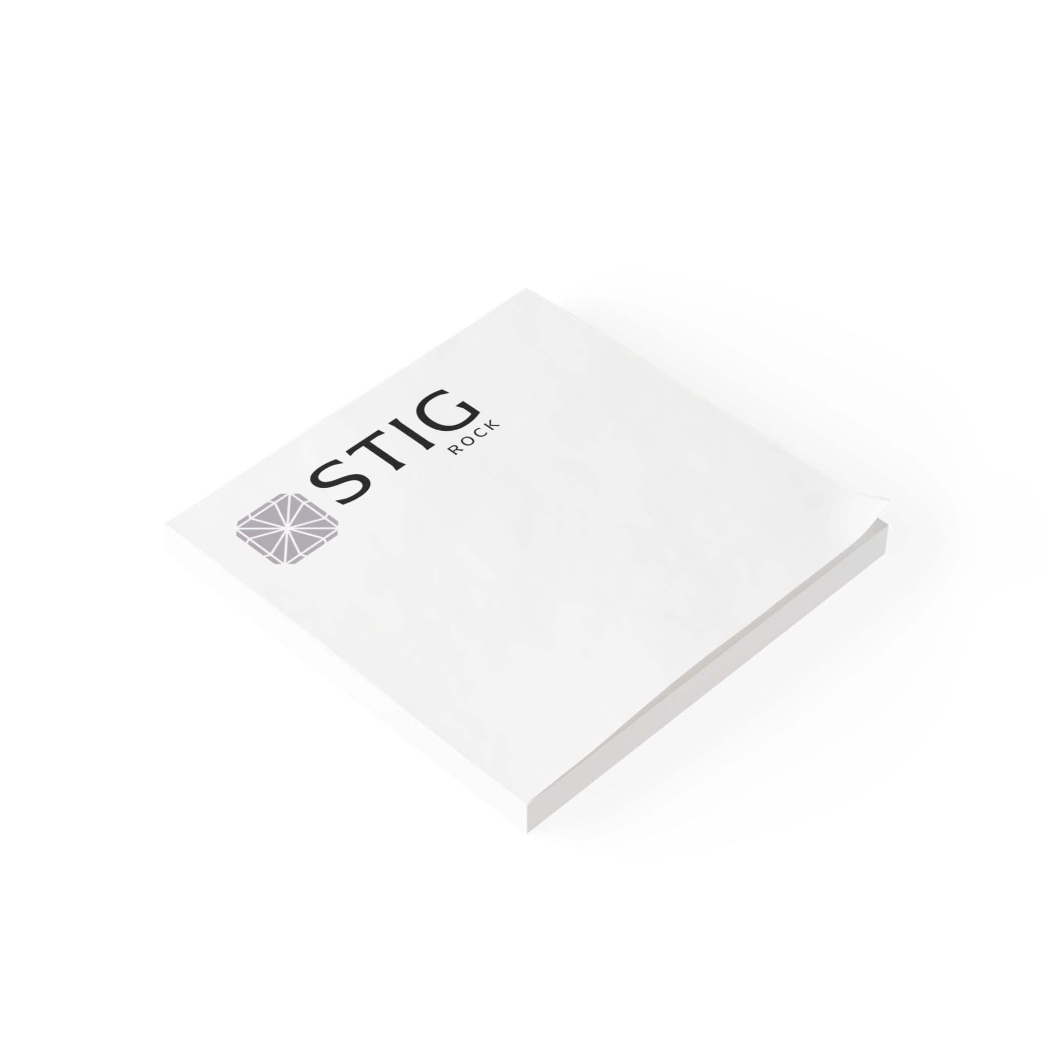 STIG Rock Branded Post-it Note Pads — Logo Sticky Notes for Office & Events