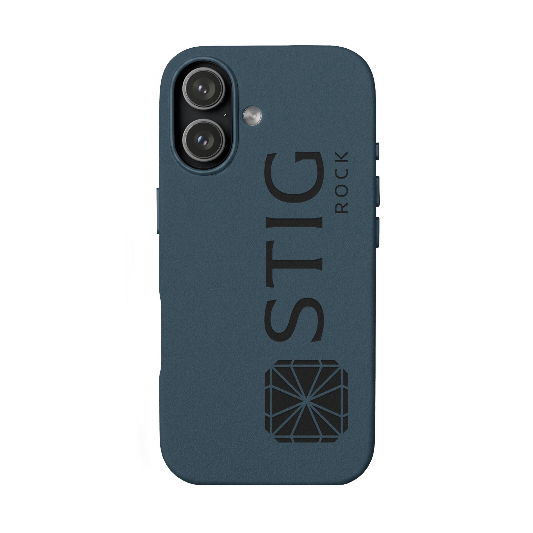 Engraved PU Leather Phone Case — 'STIG' Logo Protective Cover