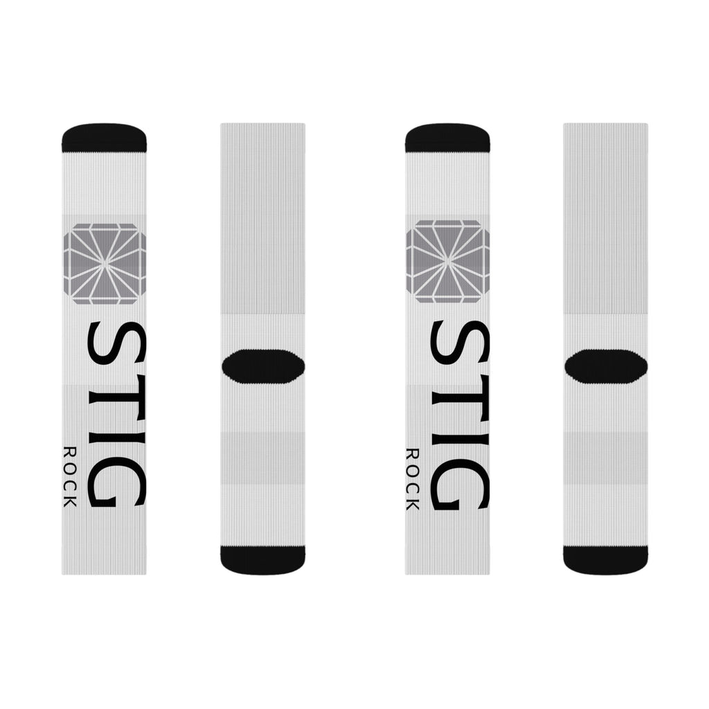 Rock Band Logo Socks — STIG Sublimation Crew Socks