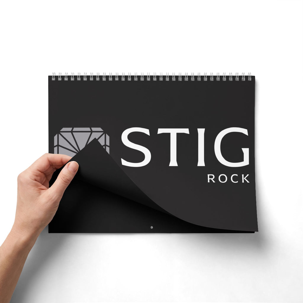 Stig Rock Logo Wall Calendar — Minimal Black Corporate Calendar