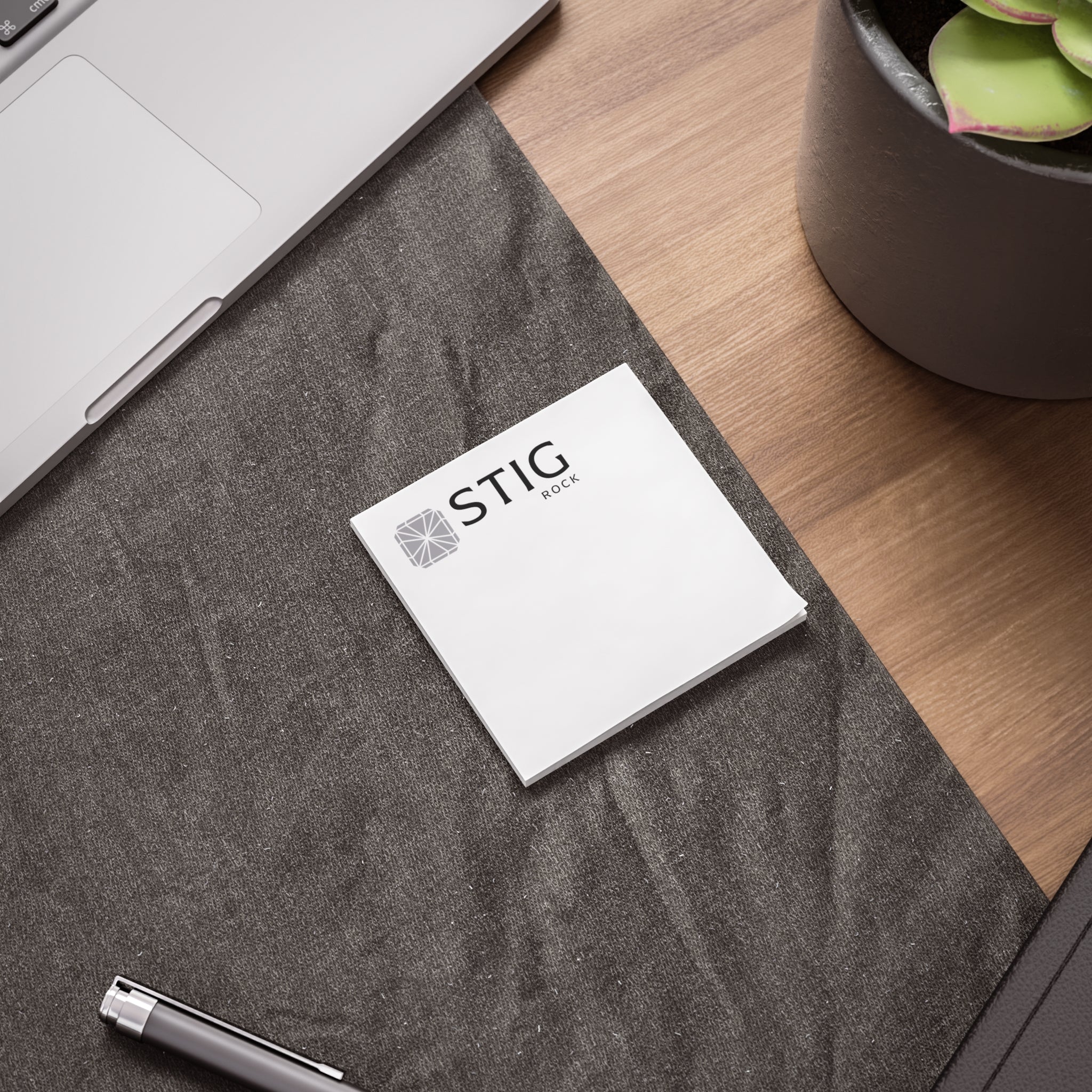 STIG Rock Branded Post-it Note Pads — Logo Sticky Notes for Office & Events